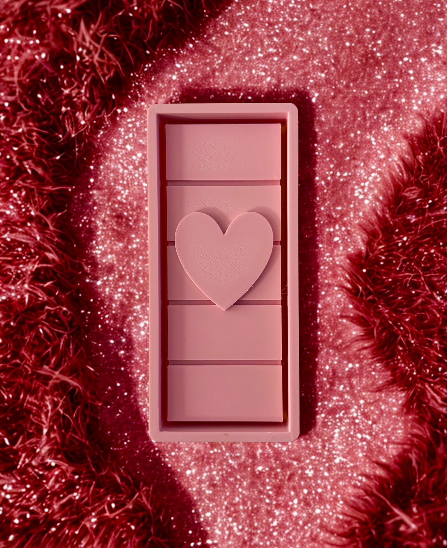 Heart snap bar wax mold