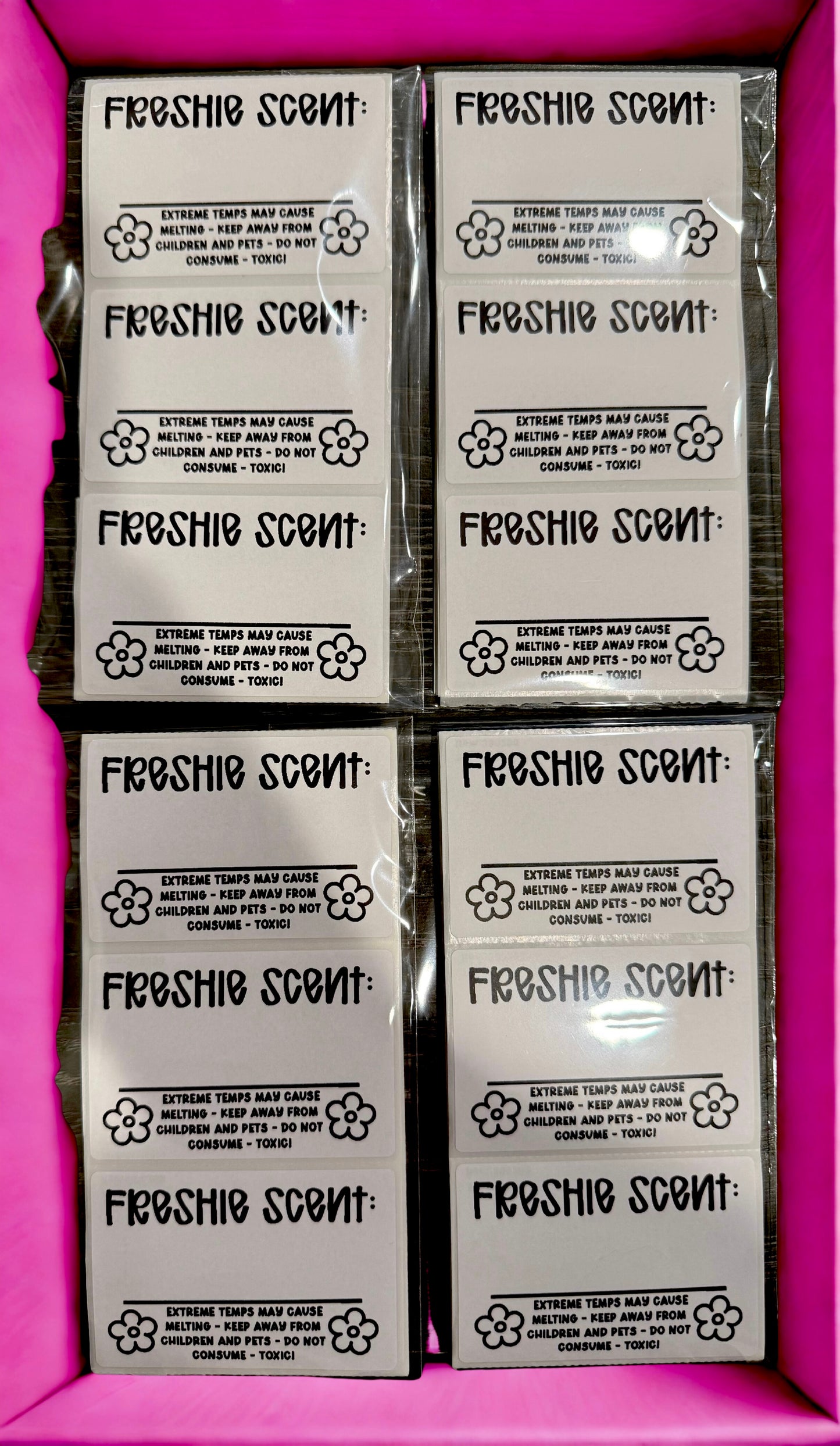 3 x 2 scent labels 