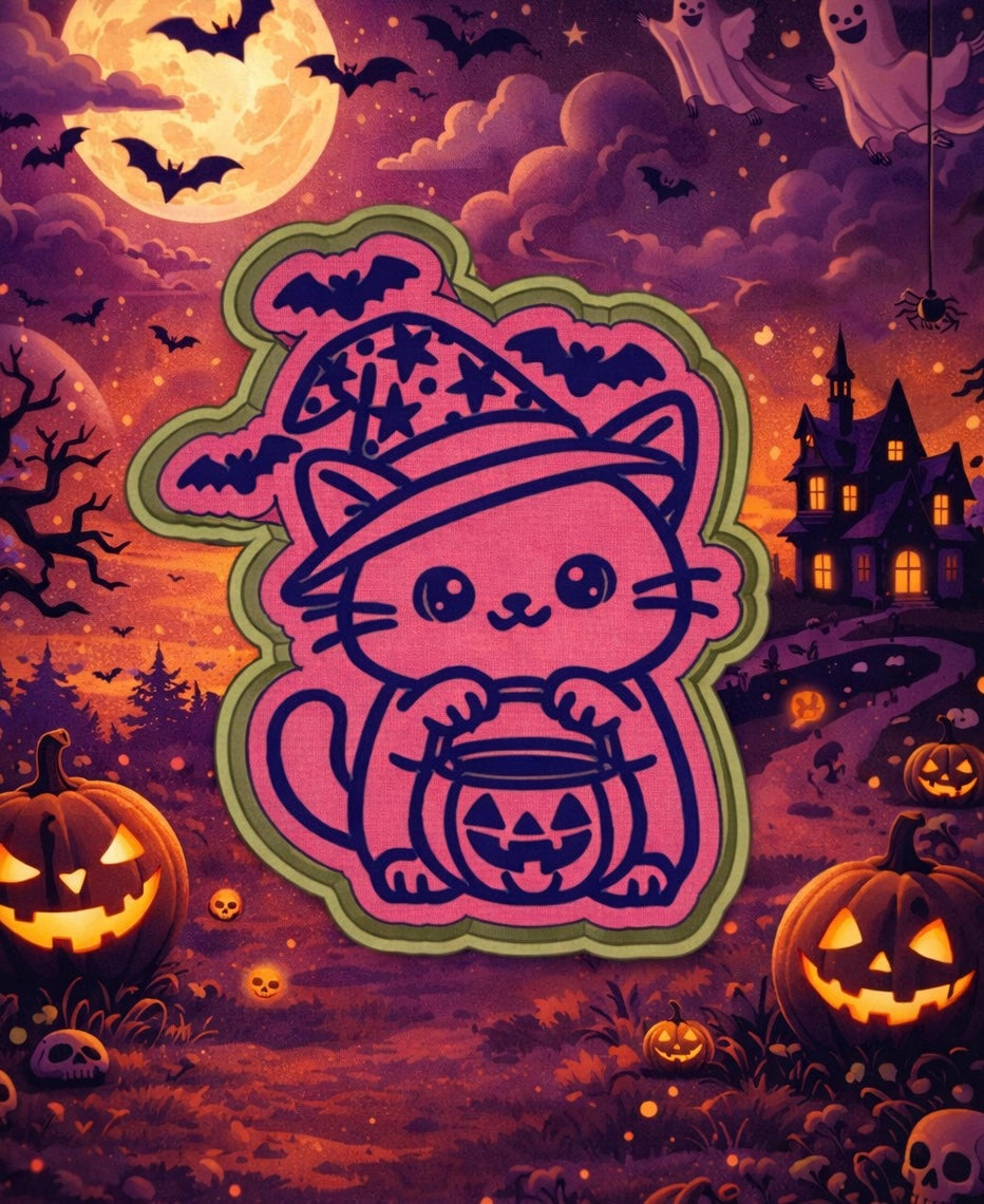 Trick-or-treating cat
