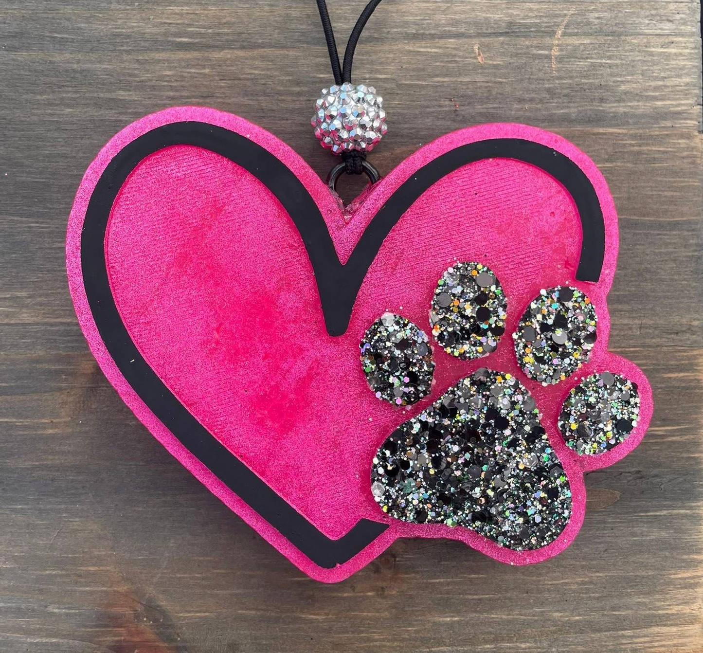 Paw print heart