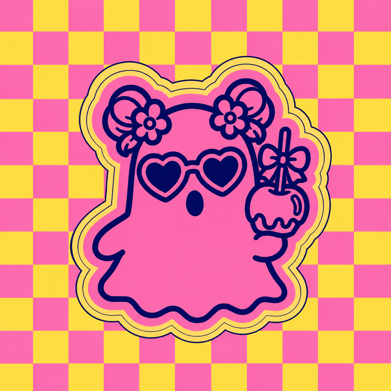 Space buns candy apple ghost