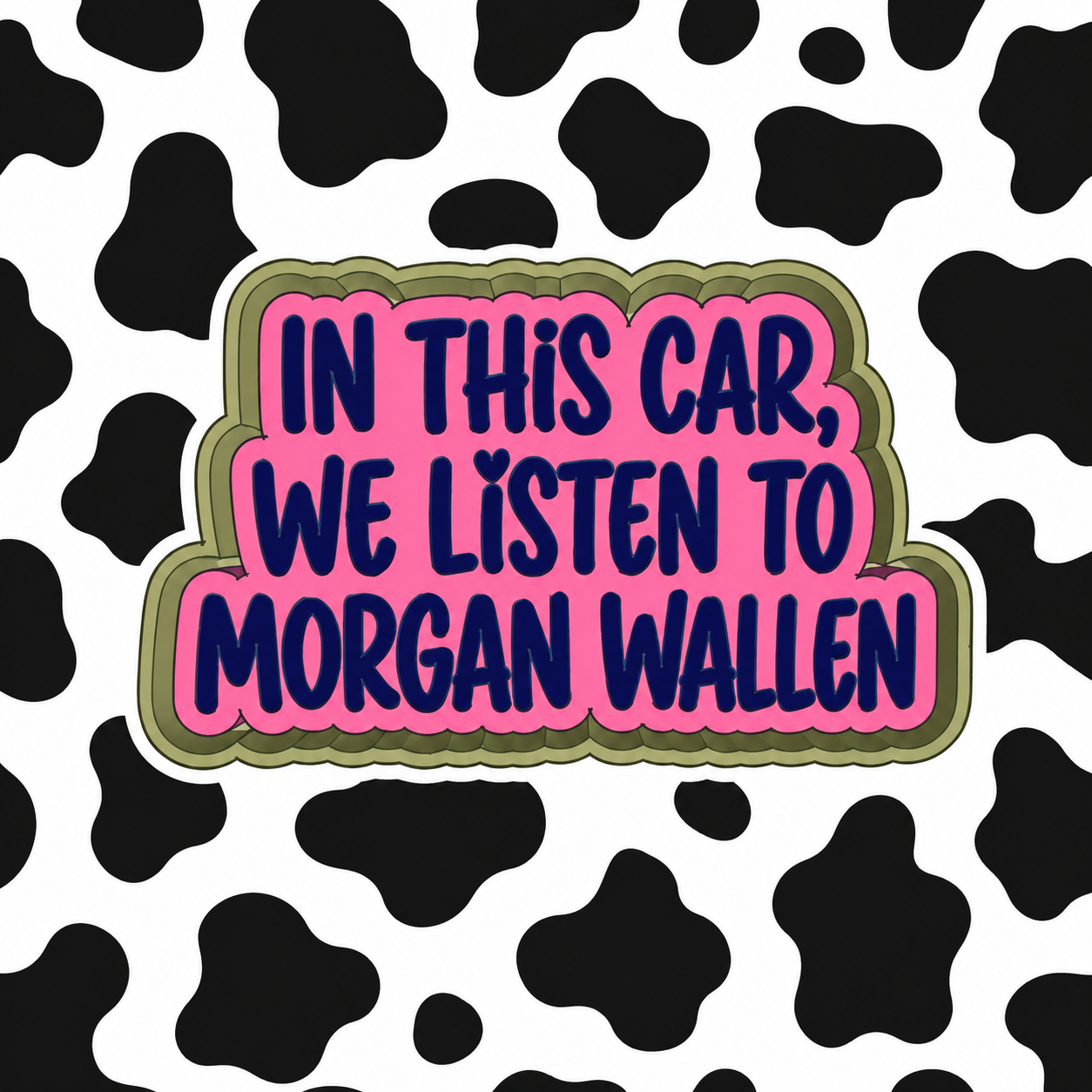 In this car, we listen to Morgan Wallen 