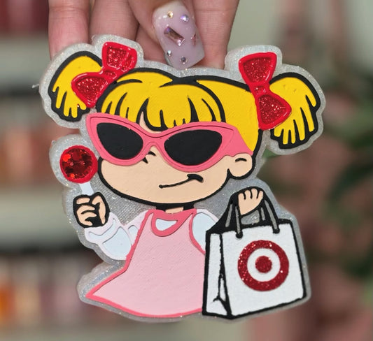 Girly shopping cakepop character