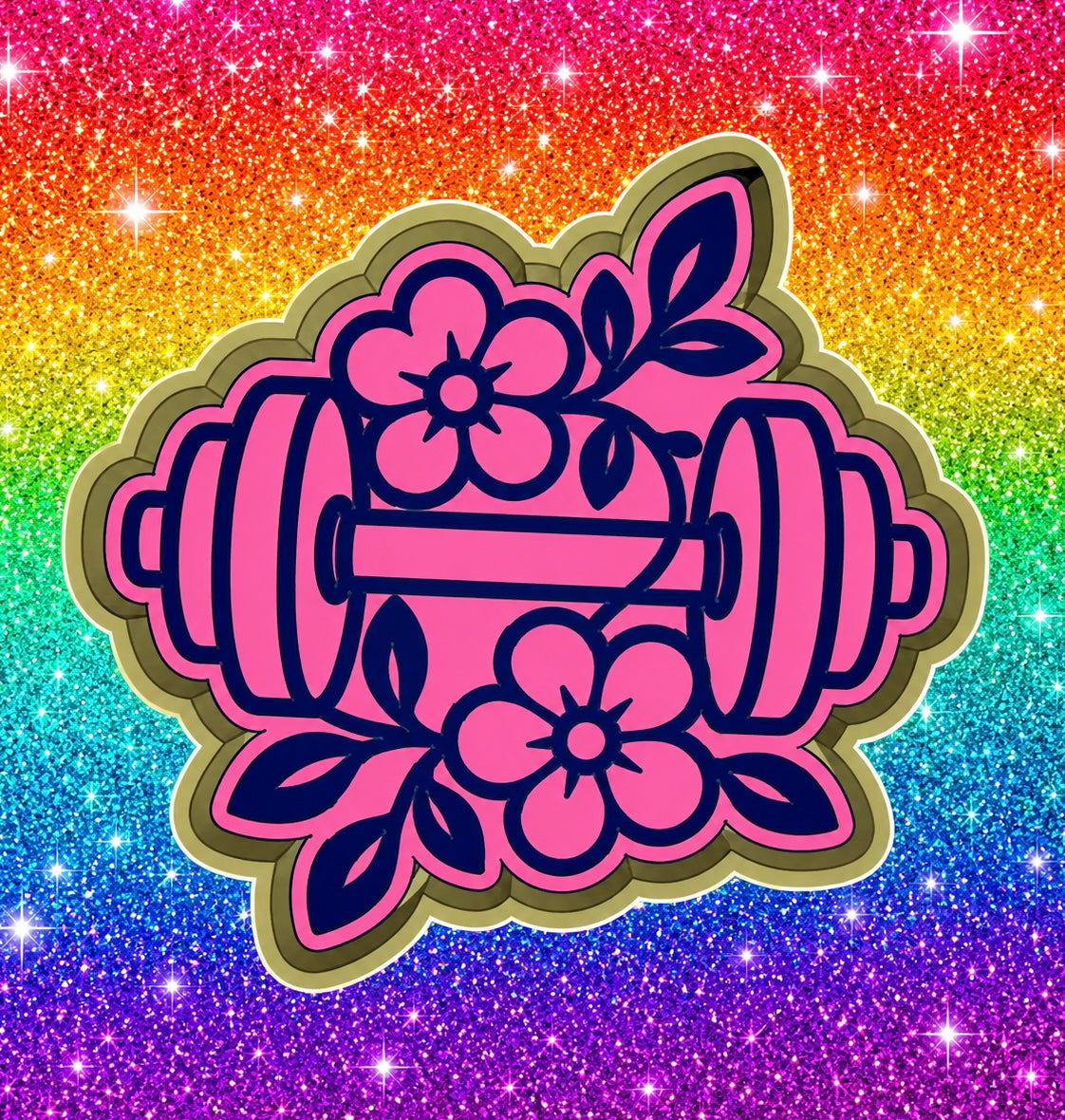 Floral dumbbell