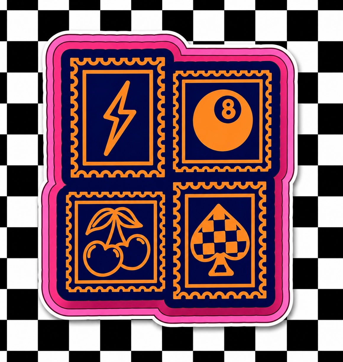 Punchy stamps eight ball