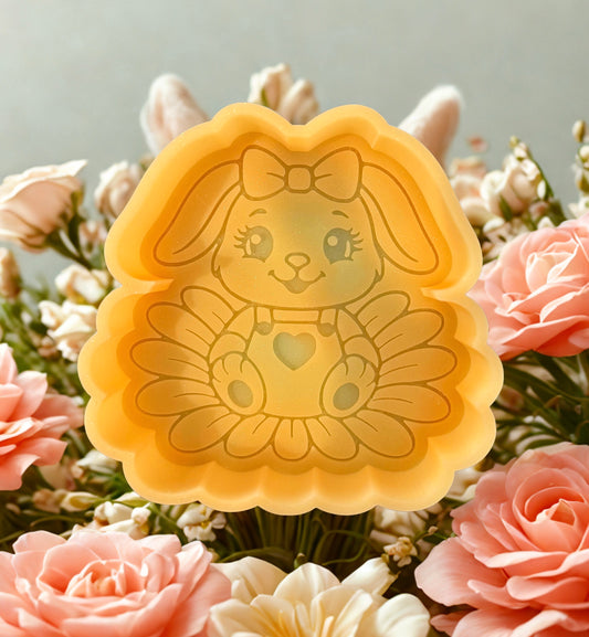 Cute bunny on a leaf ￼