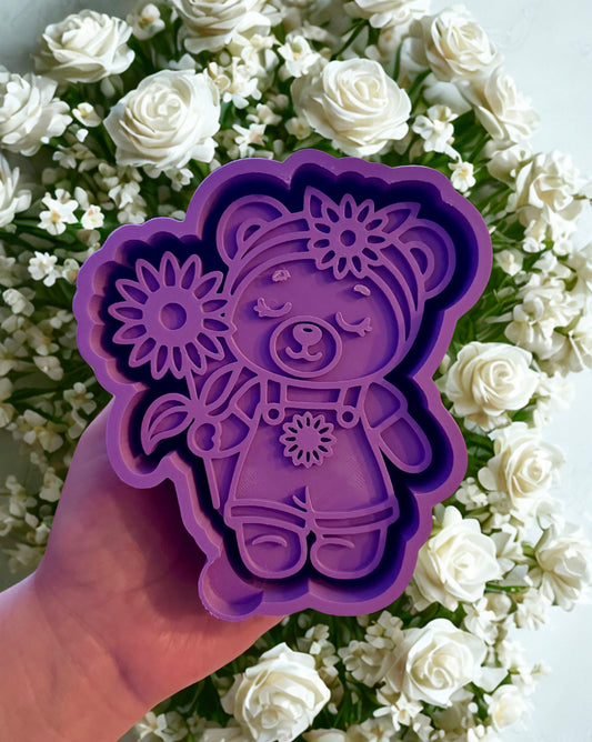 Cute sunflower bear