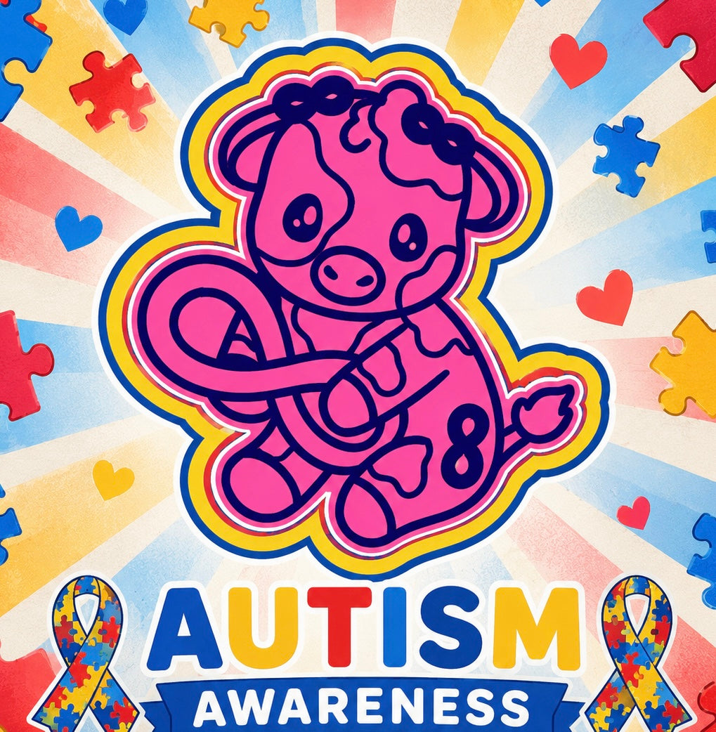 Autism awareness cow