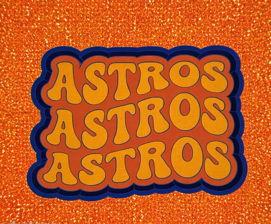 Astros wavy font