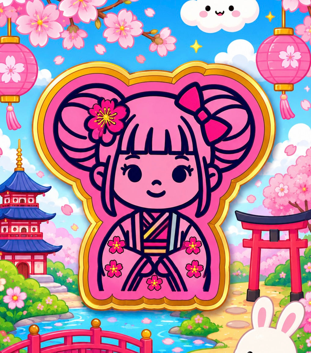Cute girl in a kimono