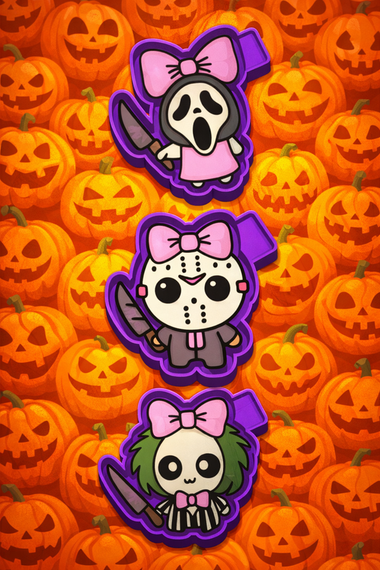 Spooky characters set of three