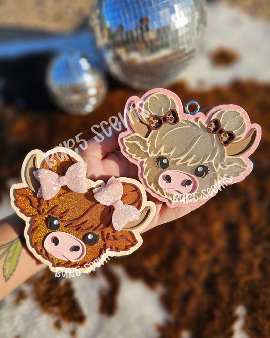 Highland cow with space buns exclusive