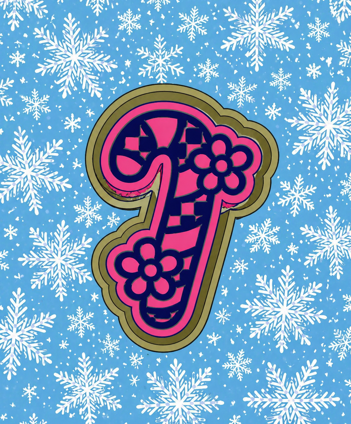 Checkered candy cane