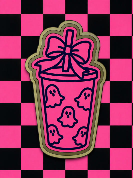 Tumbler with cute ghost