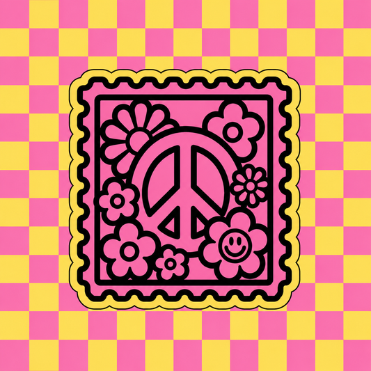 Groovy peace frame