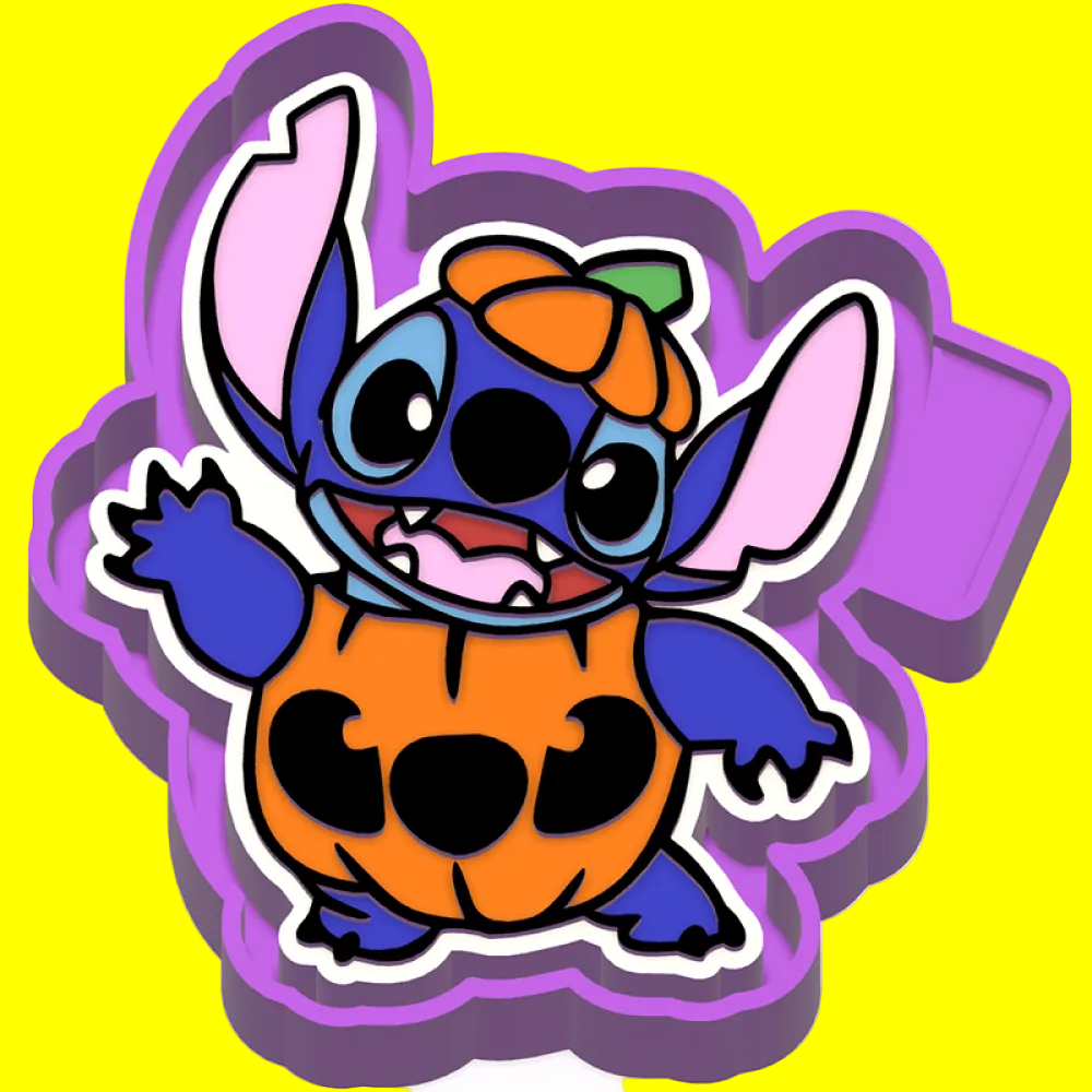 Cute character in pumpkin outfit