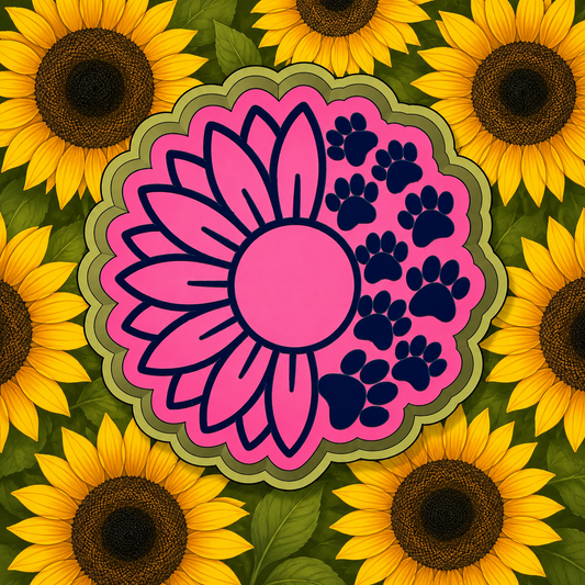 Sunflower paw prints