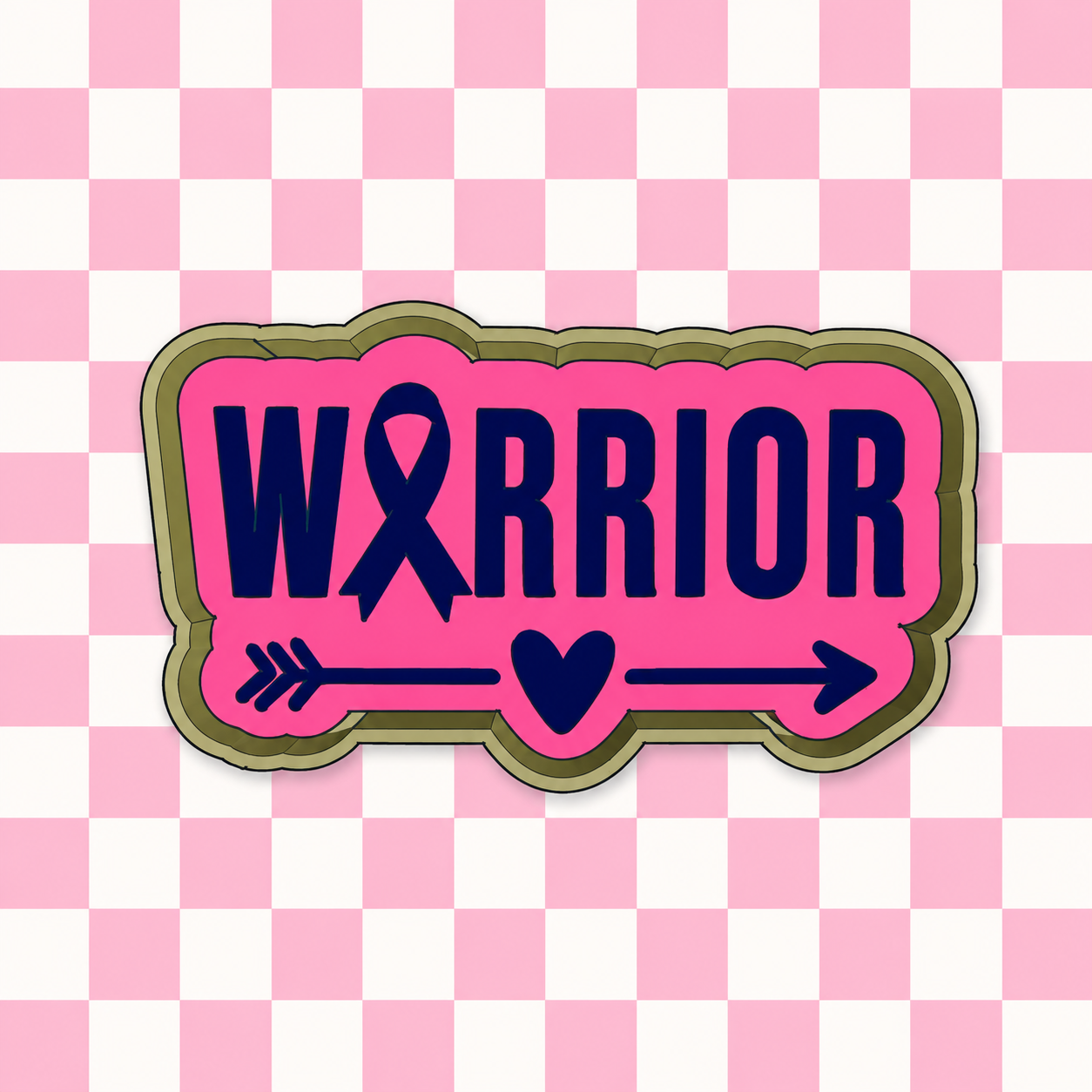 Cancer awareness ribbon warrior